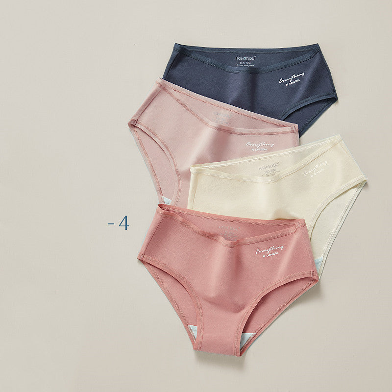 Women's Cotton Mid Waist Briefs | Breathable & Skin-Friendly