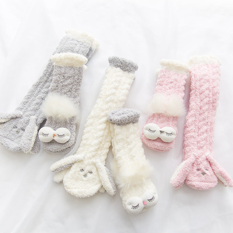 Damen Schlafsocken Coral Fleece – Kuschelige Wärme Komfort Socken