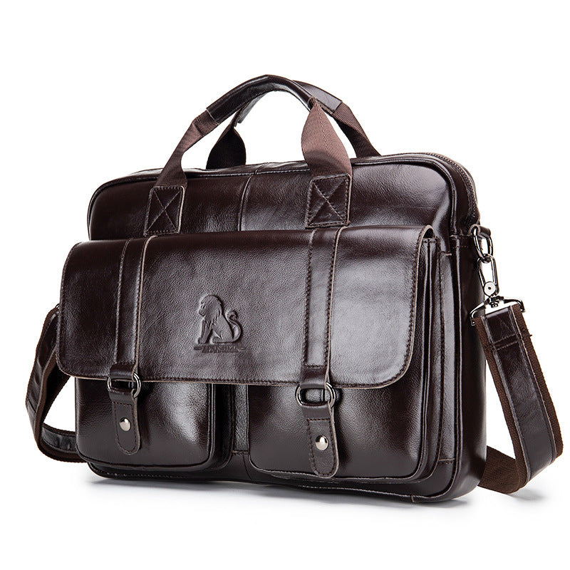 Men's Leather Briefcase – Large Business Handbag