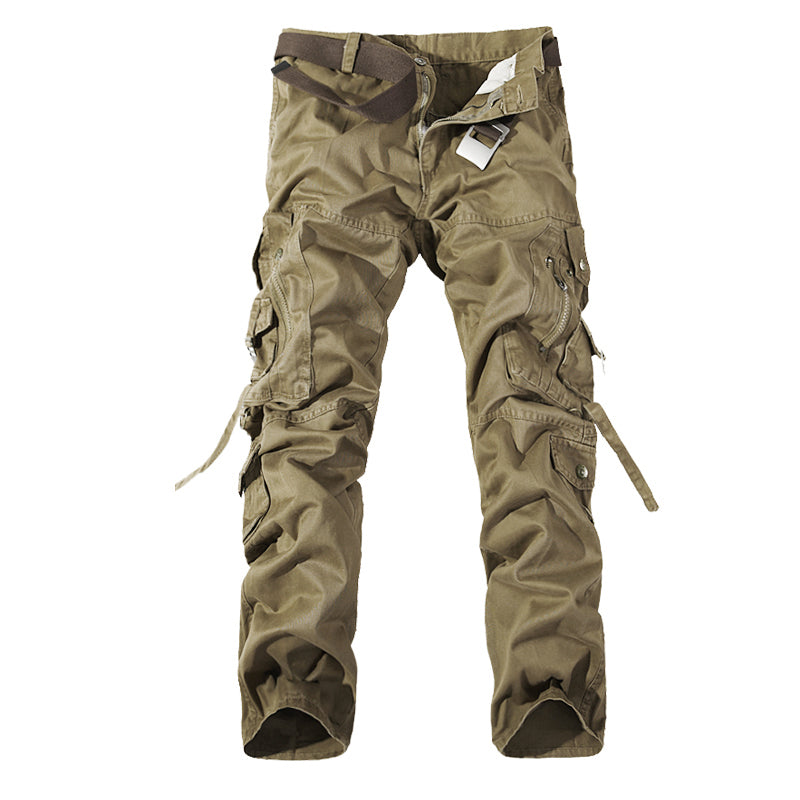 Men's Washed Cargo Pants | Multi Pocket | Vintage Streetwear