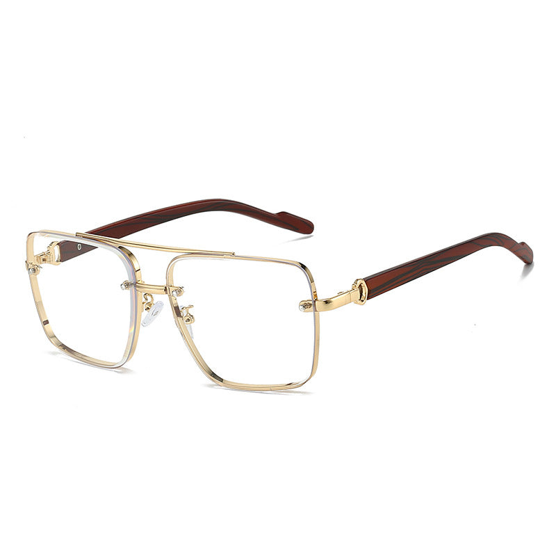 Herren Sonnenbrille Doppelsteg | Holzoptik | Moderne Brille