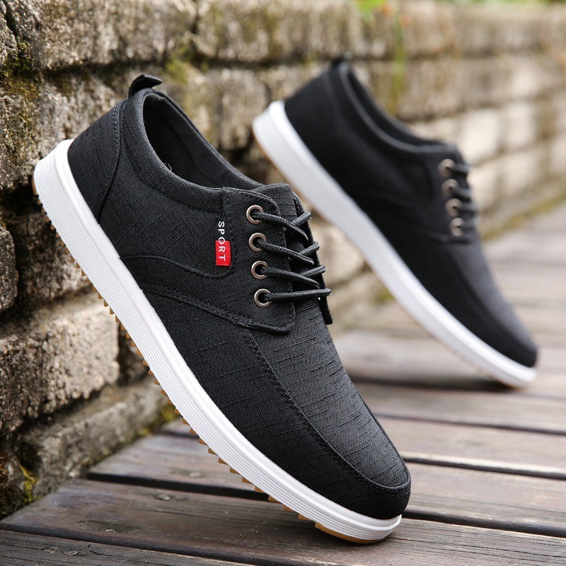 Men's Canvas Lace-Up Shoes | Breathable Comfortable Casual Shoes