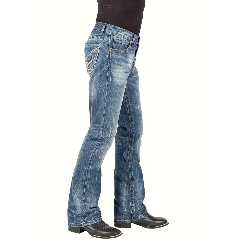 Men's Street Style Jeans – Straight Leg Trend Denim Pants