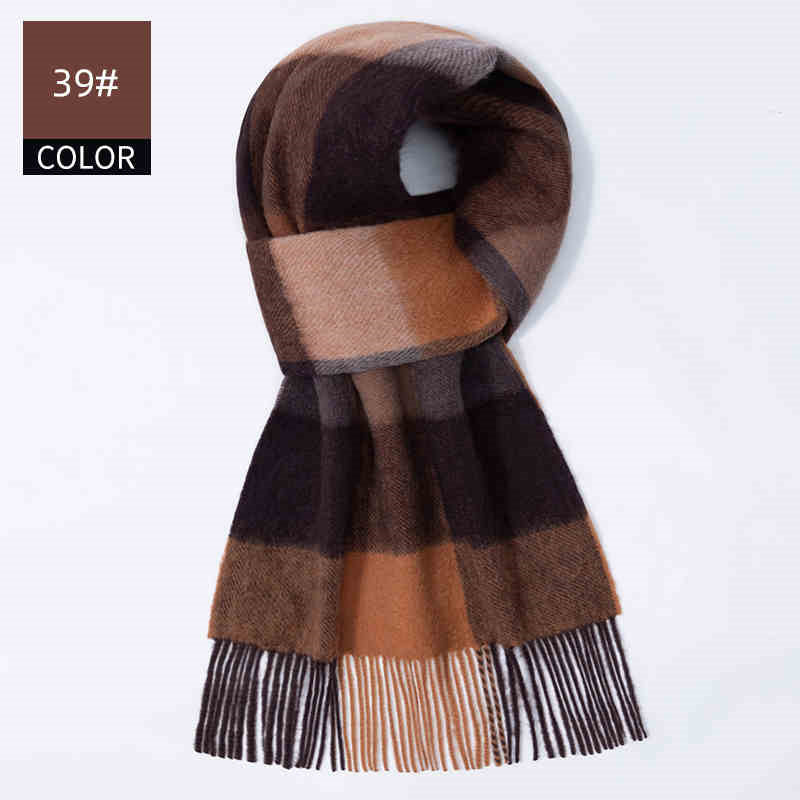 Men's Cashmere Scarf Winter Soft Warm Elegant Luxury