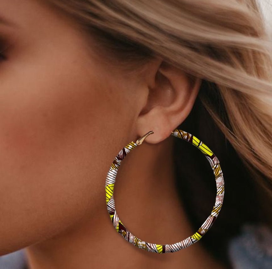 Ethno Print Ohrringe – Stilvolle Boho Statement Ohrhänger für Damen