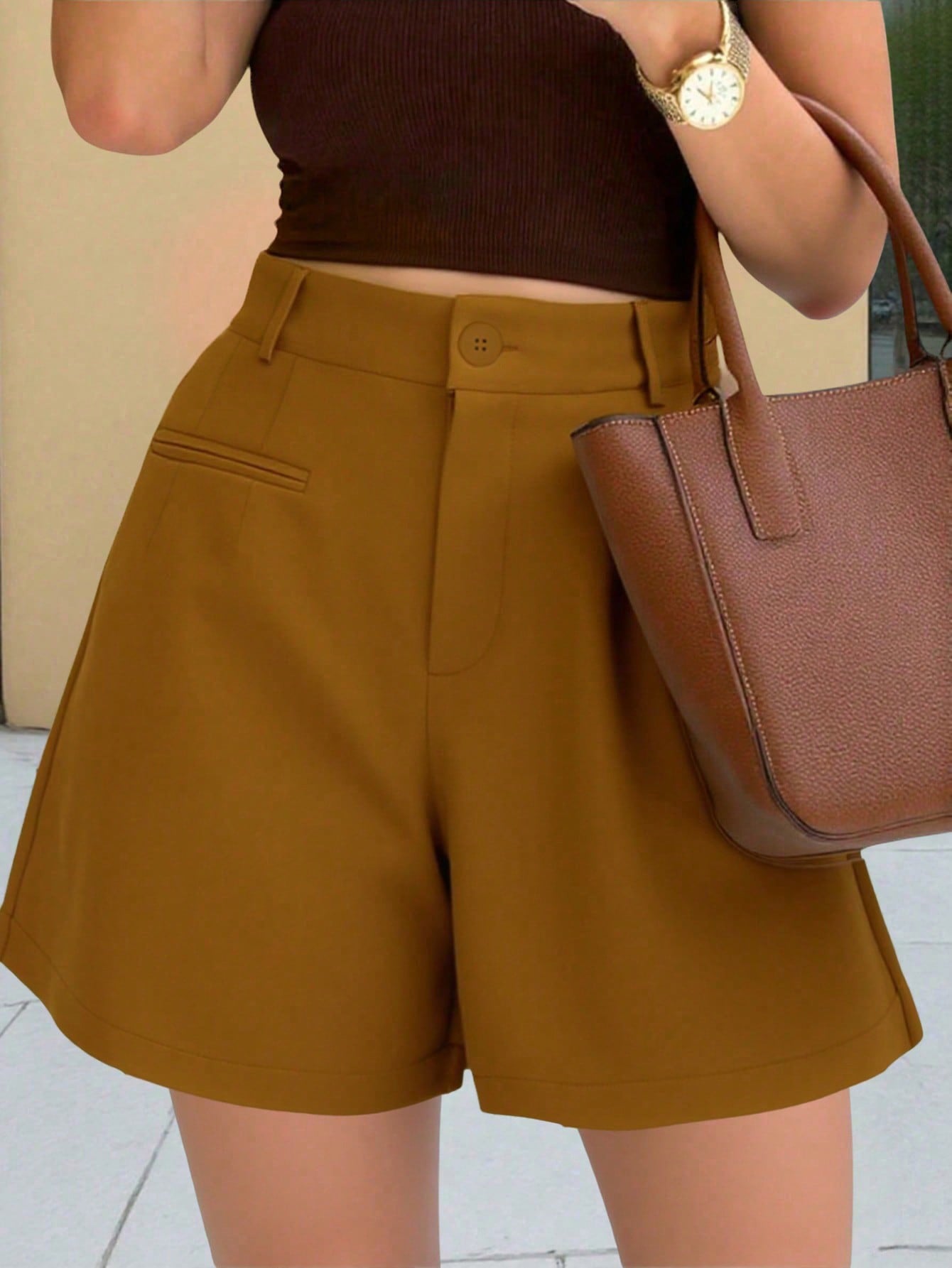 Women's High Waist Shorts Loose Straight Summer Comfortable Elegant