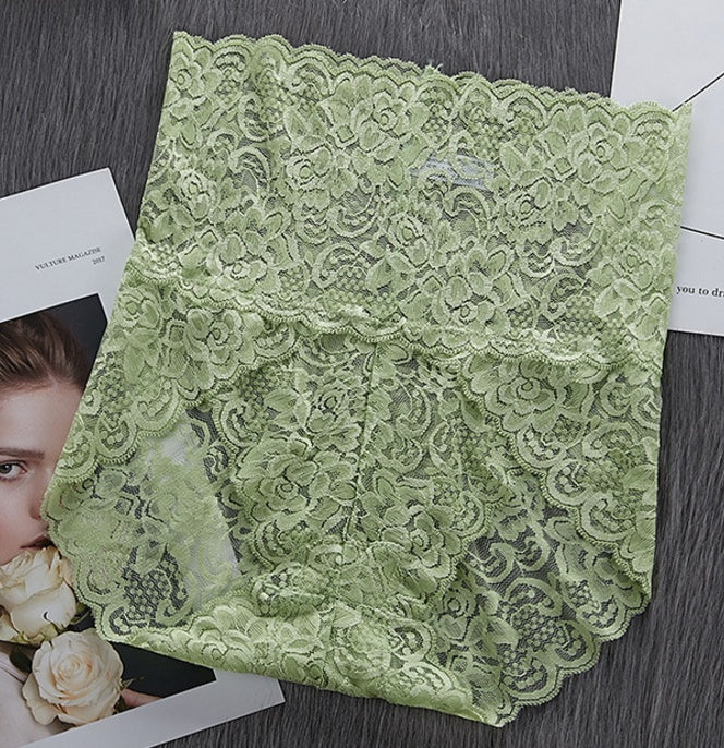 Women's High-Waist Lace Briefs | Seamless Comfort Underwear