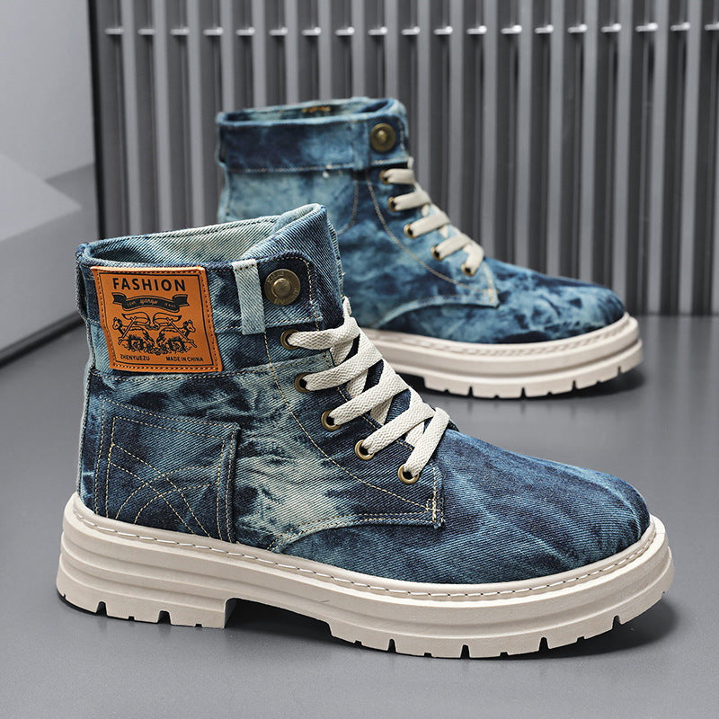 Men's High Top Boots in British Style – Elegant Leather Ankle Boots