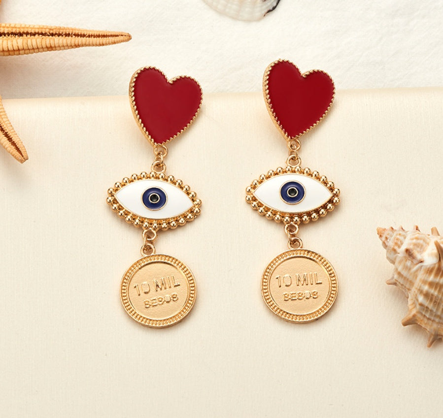 LOVE Statement Earrings - Punk Style Drop Earrings with Modern Design