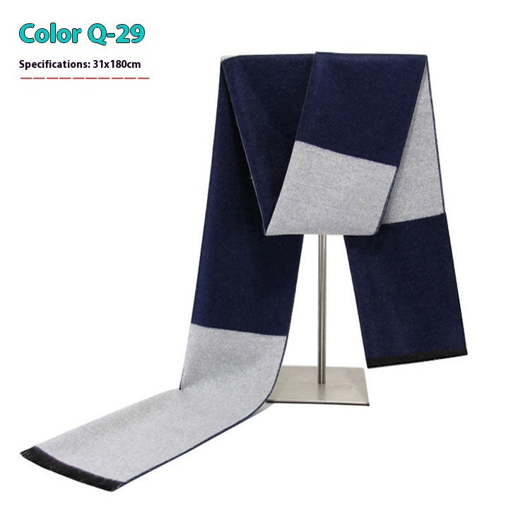Men's Business Scarf striped soft warm elegant winter