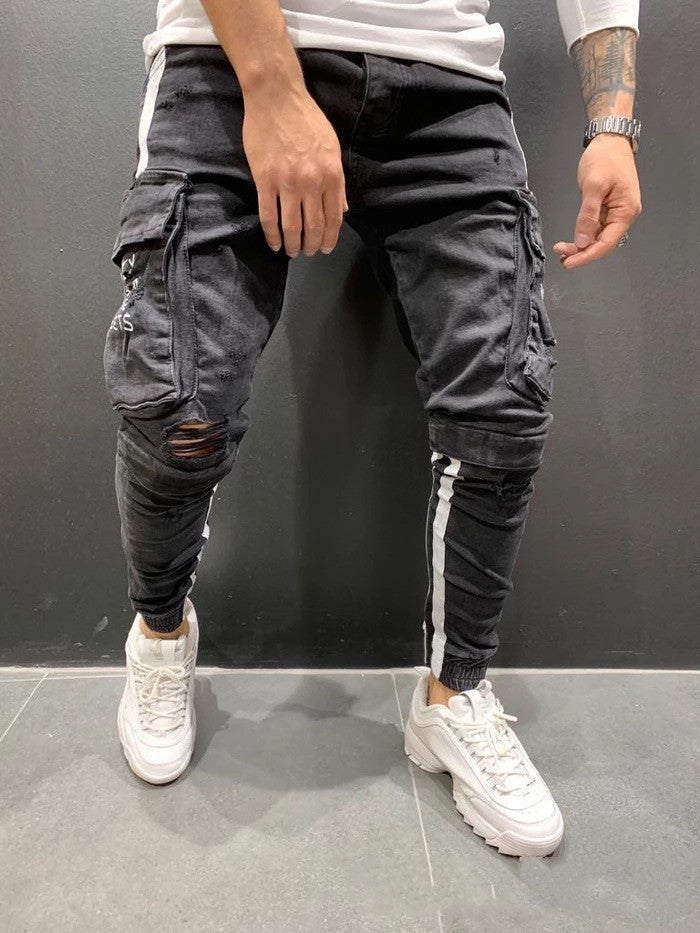 Men's Zipper Pants | Knee Cut Pants | Streetwear Trend