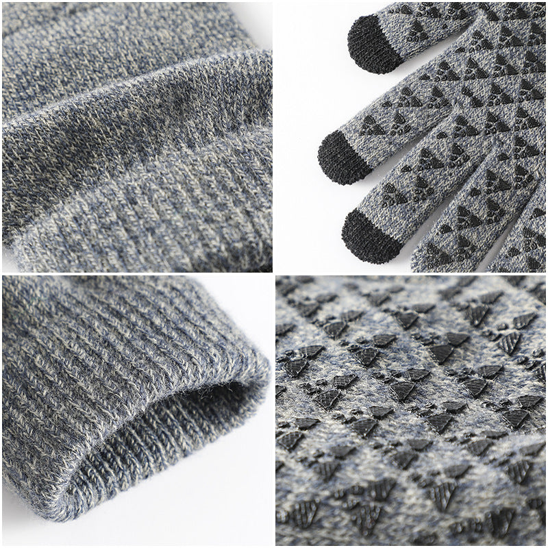 Herren & Damen Strickhandschuhe Winter – Warm Anti-Rutsch Outdoor