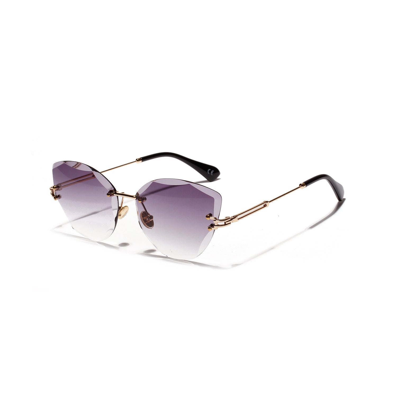 Cat-Eye Sonnenbrille Damen | Retro Luxus Strass Brille