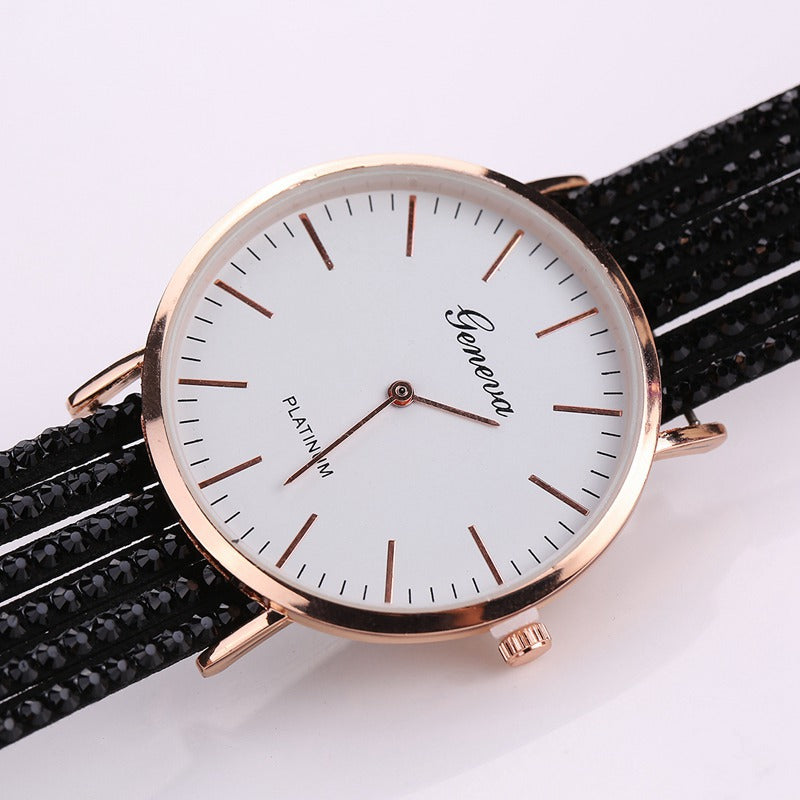 Women's Floral Quartz Watch | Elegant Rhinestone Fashion Wristwatch