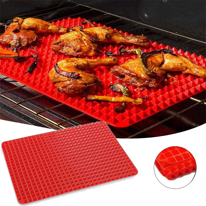 Antihaft Silikon Pyramiden Backmatte – Ofen & BBQ Grillmatte