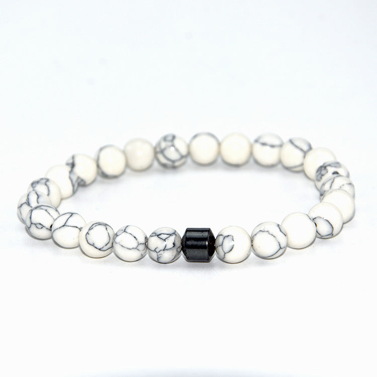Schwarzes Tigeraugen-Perlenarmband