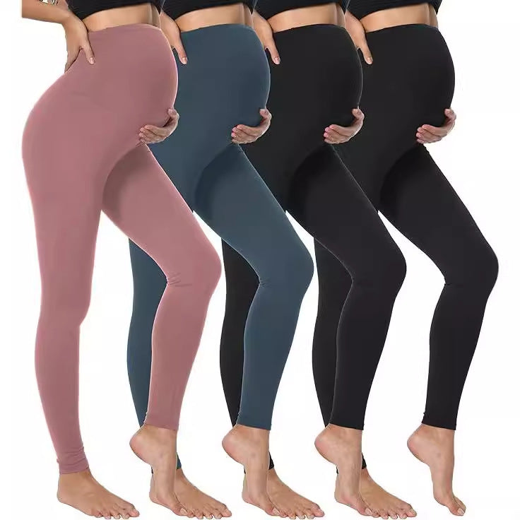 Maternity Leggings High Waist for Autumn & Winter – Belly Support Trousers