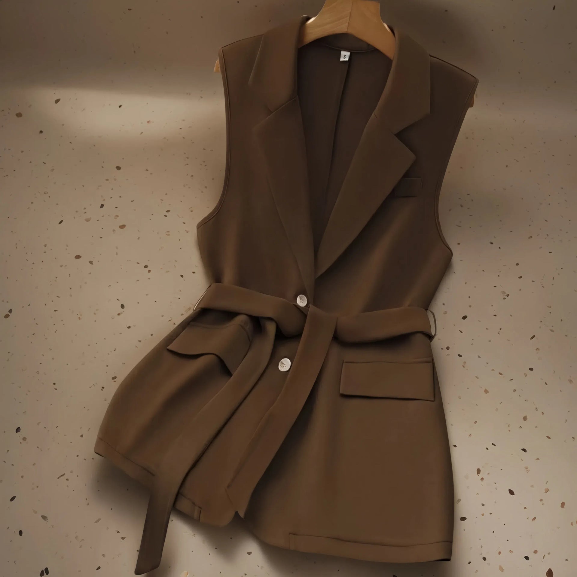 Damen Blazer-Weste mit Bindeband – Locker, Elegant & Modern