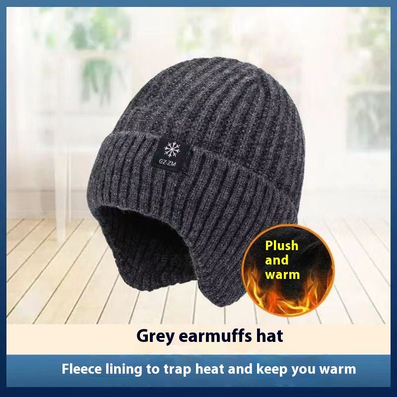 Men's Wool Beanie Winter | Ear Protection Warm Comfortable