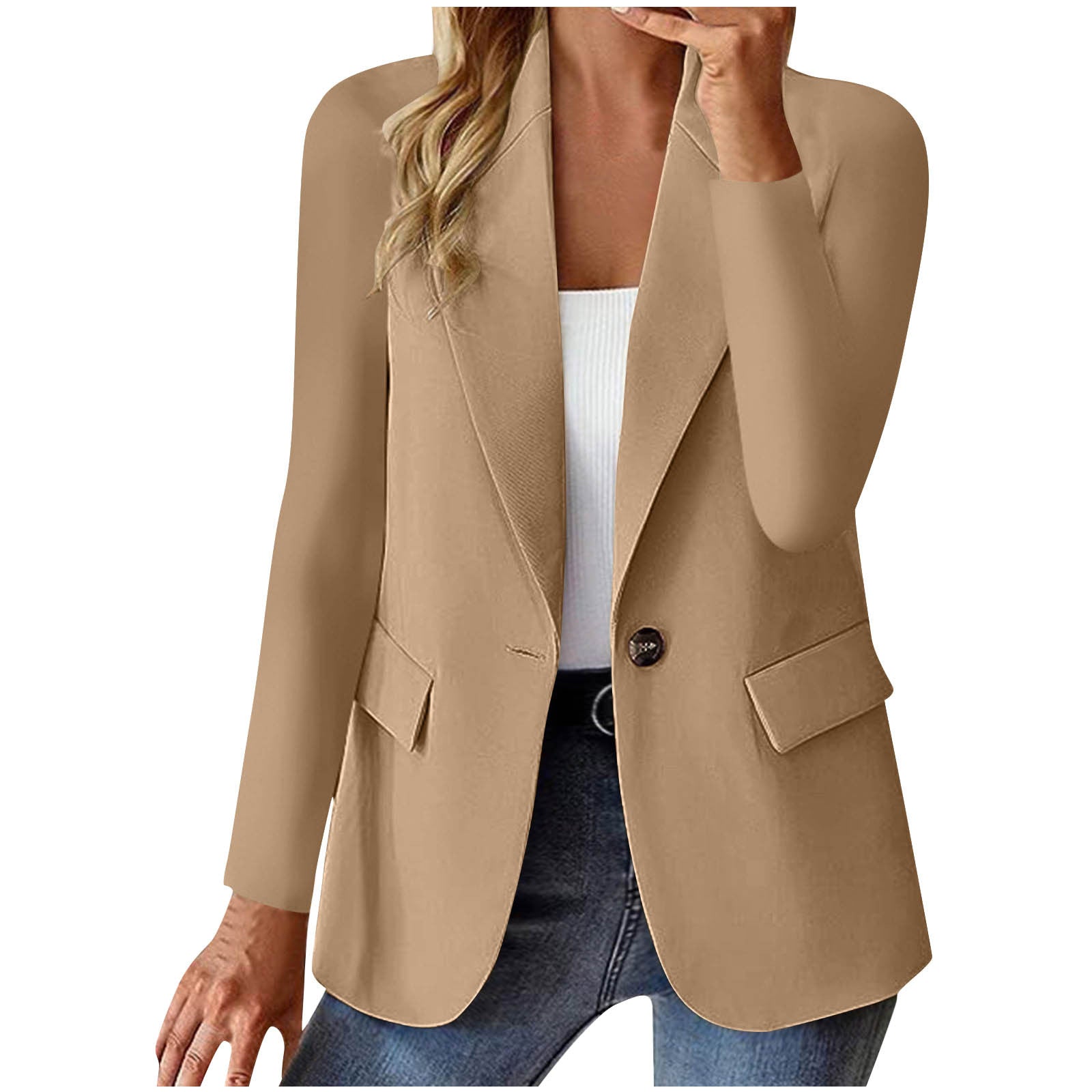 Damen Cardigan Blazer Elegant Langarm | Business Jacke Modern