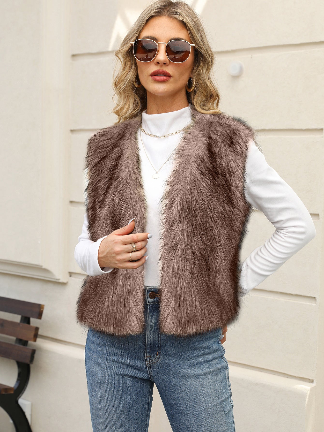 Unisex Kunstfellweste Nachhaltig | Elegante Winter Mode
