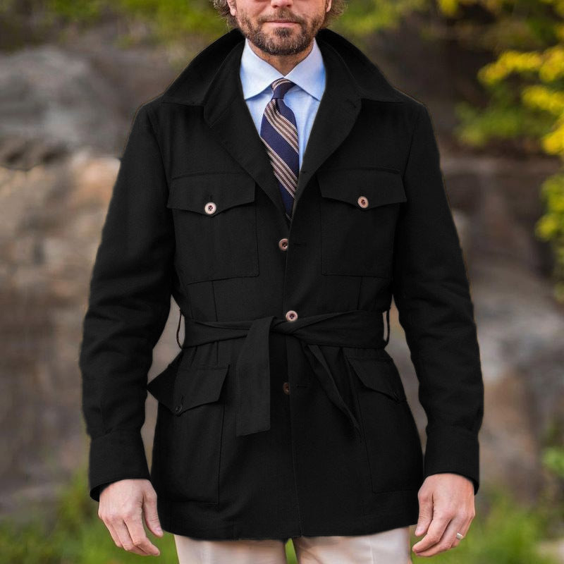 Men's Plus Size Lightweight Trench Coat – Casual Transitional Jacket Elegant