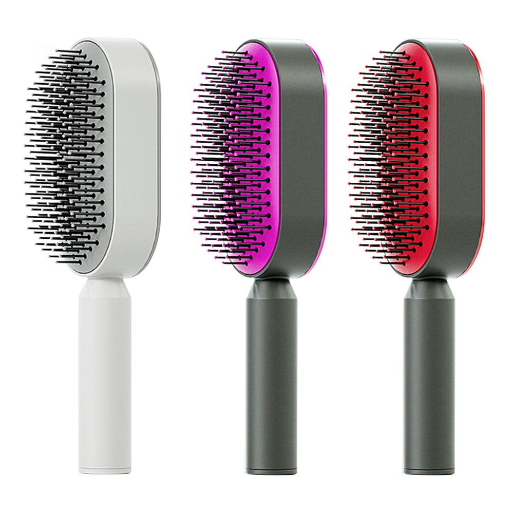 Self-Cleaning Hair Brush – Anti-Static Massage Brush for Women