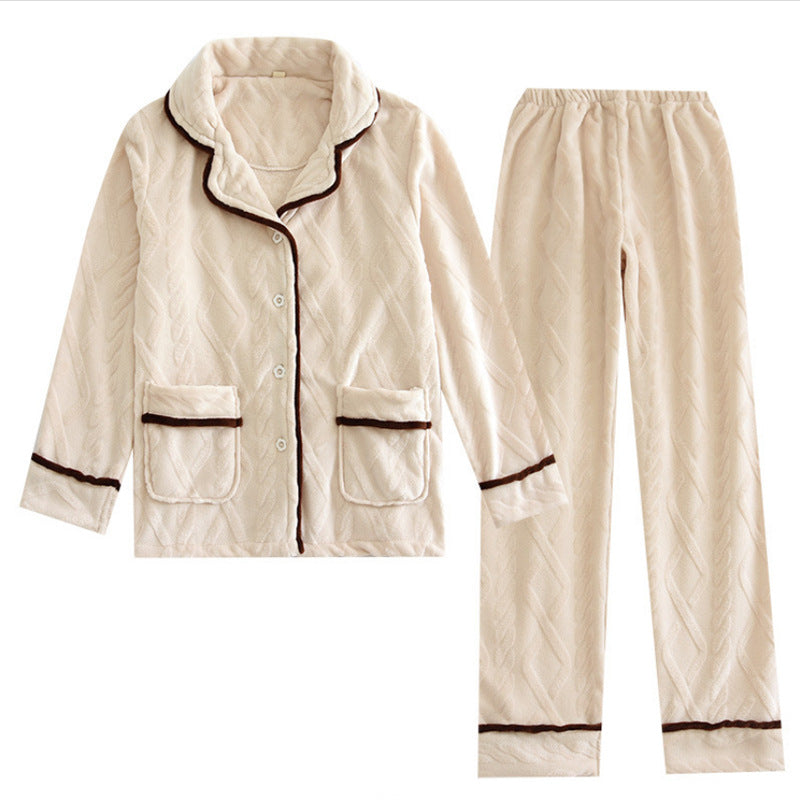 Flannel Couple Pajama Set – Warm Autumn & Winter Pajamas