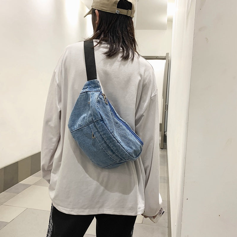 Denim Fanny Pack Large | Casual Crossbody Bag