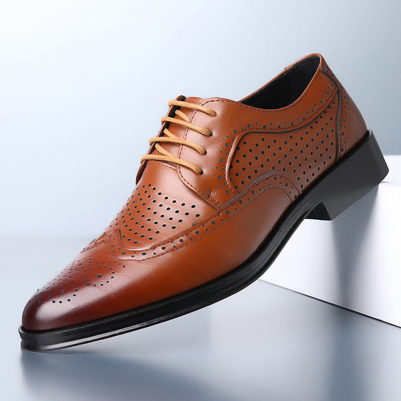 Men's Leather Shoes | Textured Casual Elegant Modern