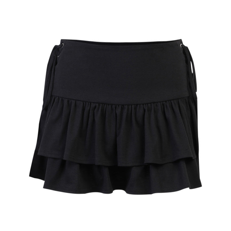 Damen Dark Style Rock | Gothic Minirock mit Seitengürtel