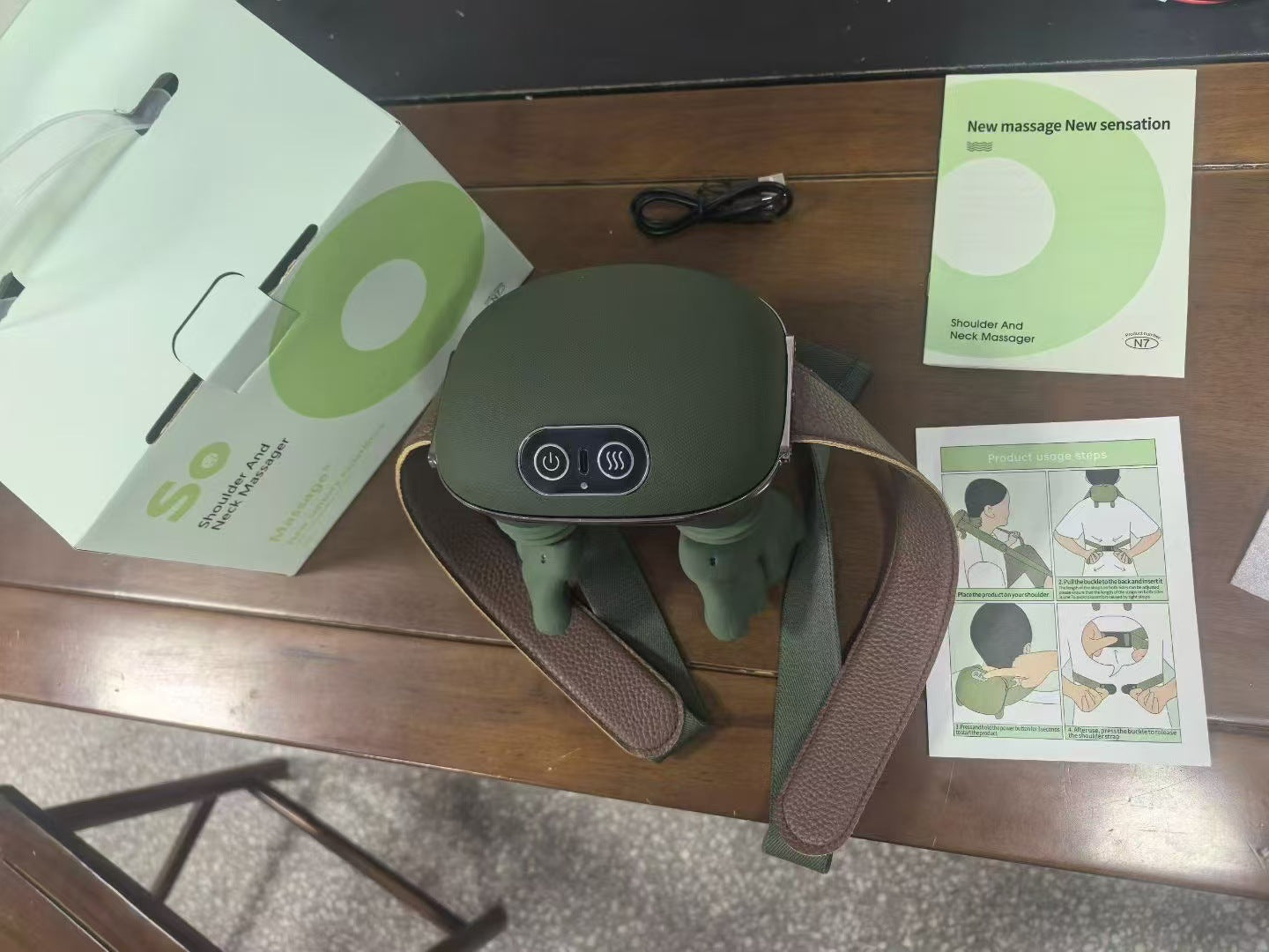 Wireless Neck and Shoulder Massager | Electric Kneading Massage for Back Relaxation