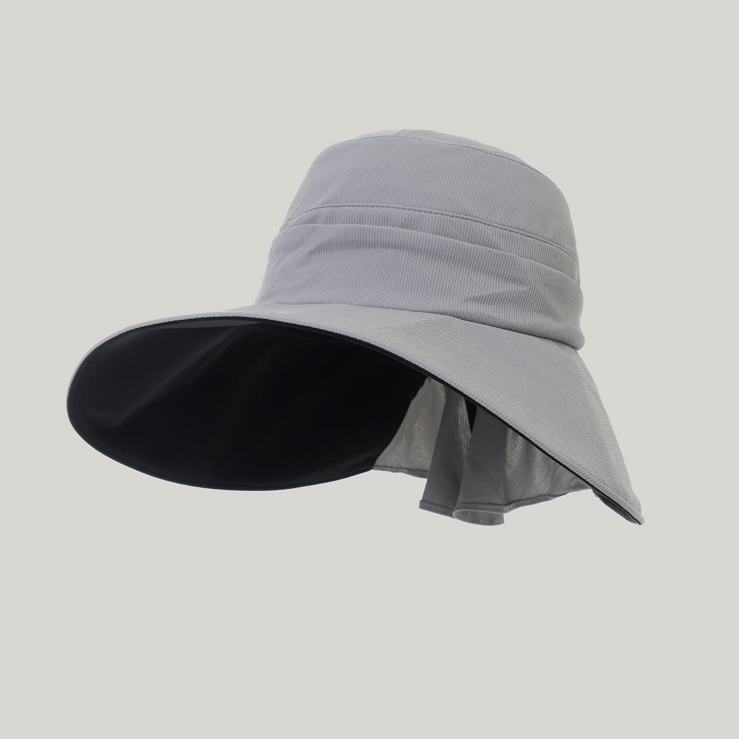 Women's Sun Hat with Wide Brim – Minimalist Striped Hat
