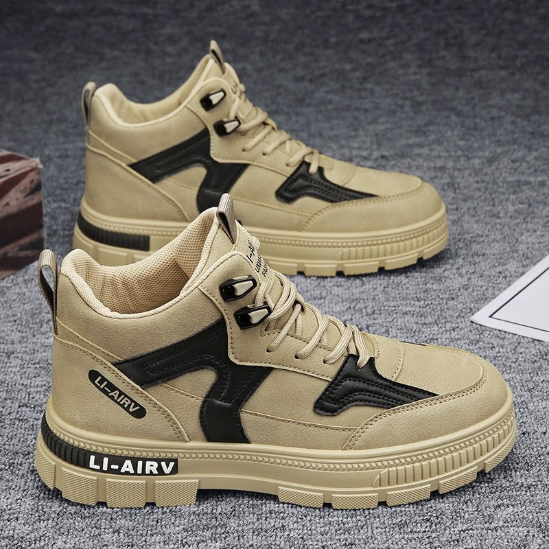 Men's High-Top Sneakers Large Sizes | Modern Casual Board Shoes