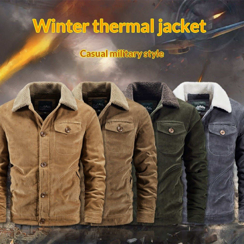 Herren Cordjacke Loose Fit – Modische Freizeitjacke Trend Style