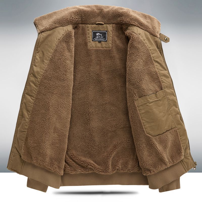 Men's Winter Coat Lined Loose Fit – Comfort Plus Size Jacket