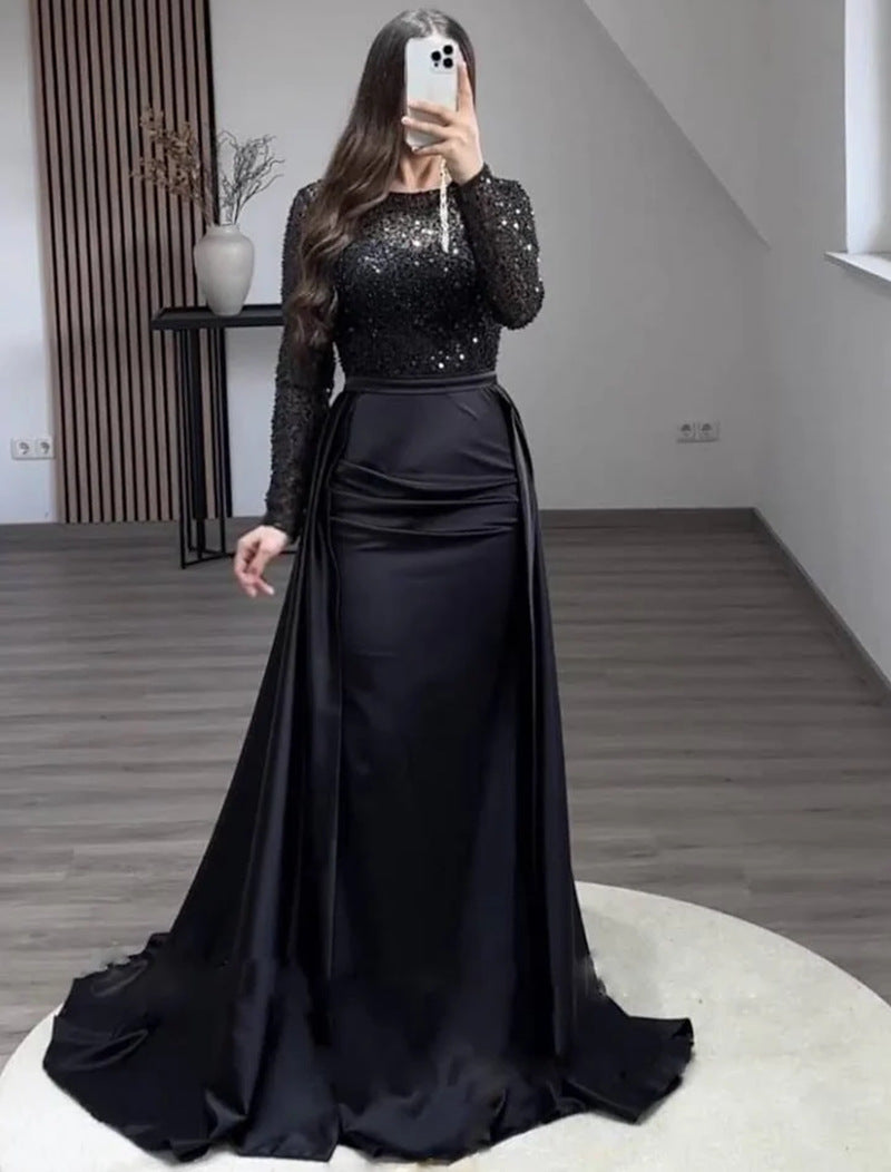 Luxurious Sequin Evening Gown – Elegant Glamour Maxi Dress for Special Occasions
