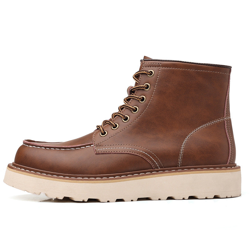Men's Waterproof Martens Boots - Non-Slip Winter Combat Boots