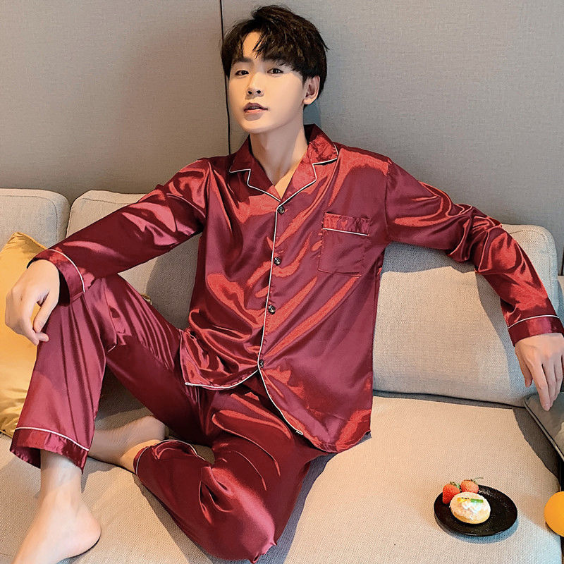 Herren Seiden Pyjama Große Größen | Luxus Nachtwäsche Set