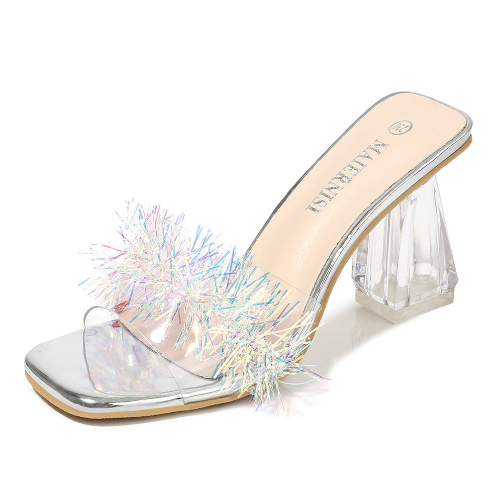 Women's Chunky Heel Sandals | Colorful Trendy Summer Shoes