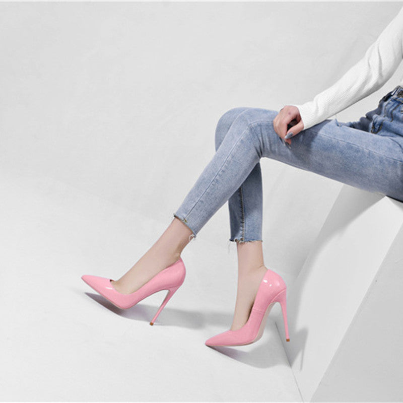 Women's Stiletto High Heels Patent Leather Pointed Elegant | Party Business Shoes