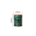 Luxury Ceramic Storage Jar | Emerald Green Canister | Airtight Kitchen