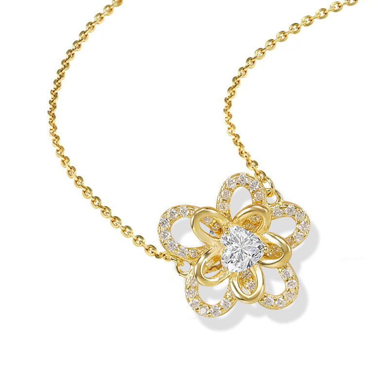 925 Sterling Silver Sunflower Necklace - Symbol of Joy & Elegance