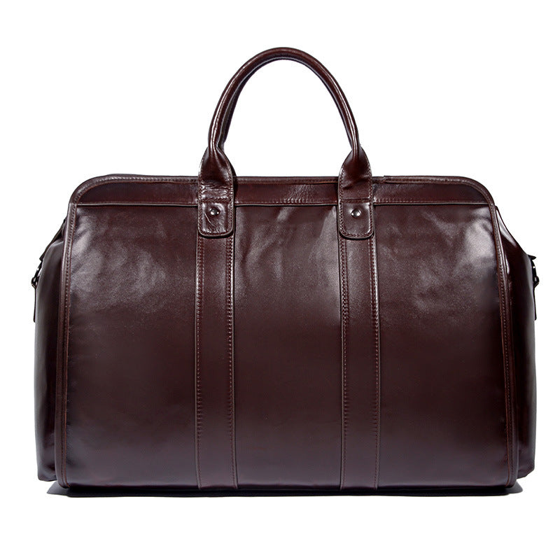 Large Leather Travel Bag – Premium Cowhide Weekender for Men