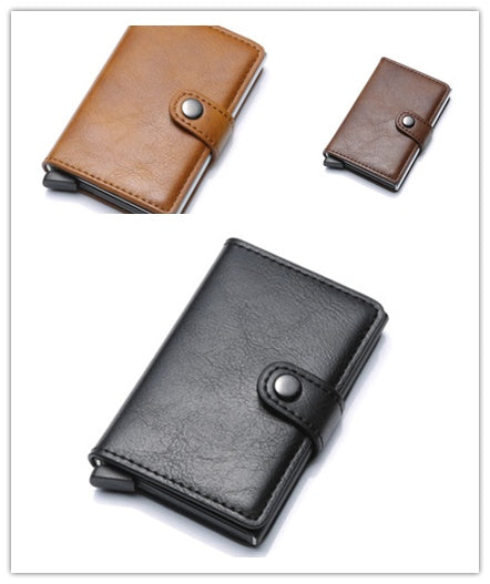 RFID Men's Wallet | Aluminum | Anti-theft Leather Wallet
