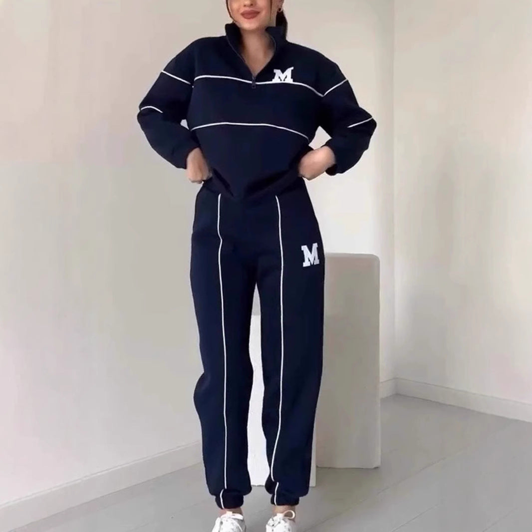 Women's 2-Piece Jogging Suit – Oversize Sweatshirt & Pants with Pockets