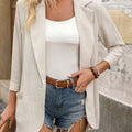 Eleganter Damen Blazer in Hellgrau – Zeitlos & Perfekt Kombinierbar