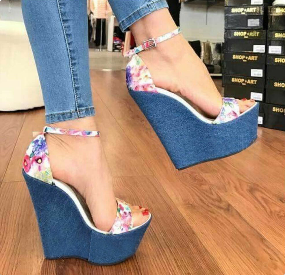Women's Floral Print Wedge Sandals | Summer Platform Sandals