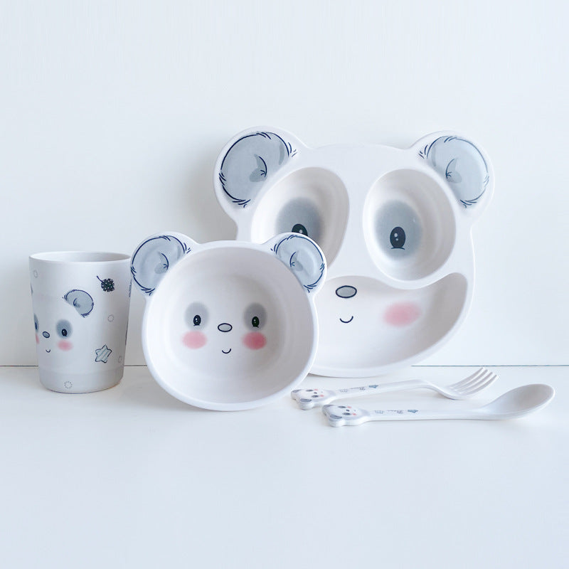 Kids Plate Bamboo Set | Sustainable Baby Dinnerware BPA Free