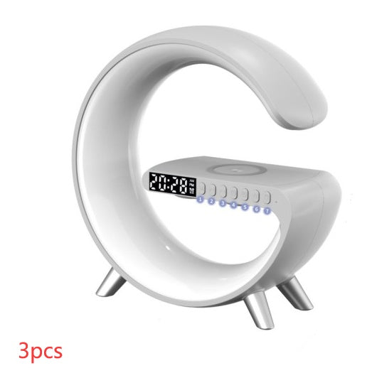 G-Shaped LED Lamp with Bluetooth Speaker & Wireless Charger | Smart Night Light App Control